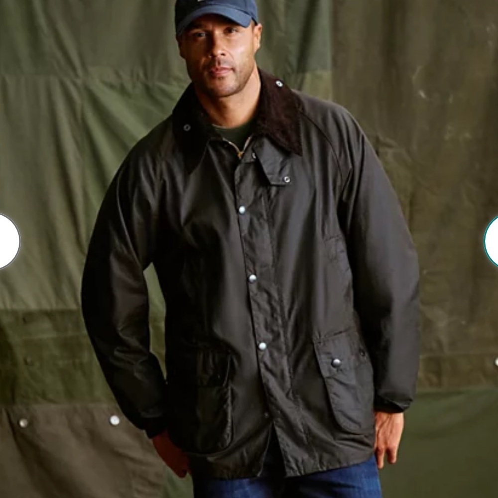 BARBOUR WAXED WATERPROOF MENS JACKET W TARTAN LINING!!!! New! Size 52